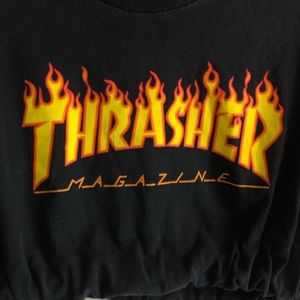 Thrasher Cropped T-shirt (Large) ON HOLD